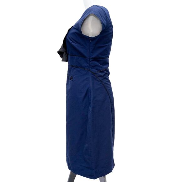 Anthropologie Floreat Sunless Skies Blue Silk Embroidered Dress Size 4 - Picture 2 of 8